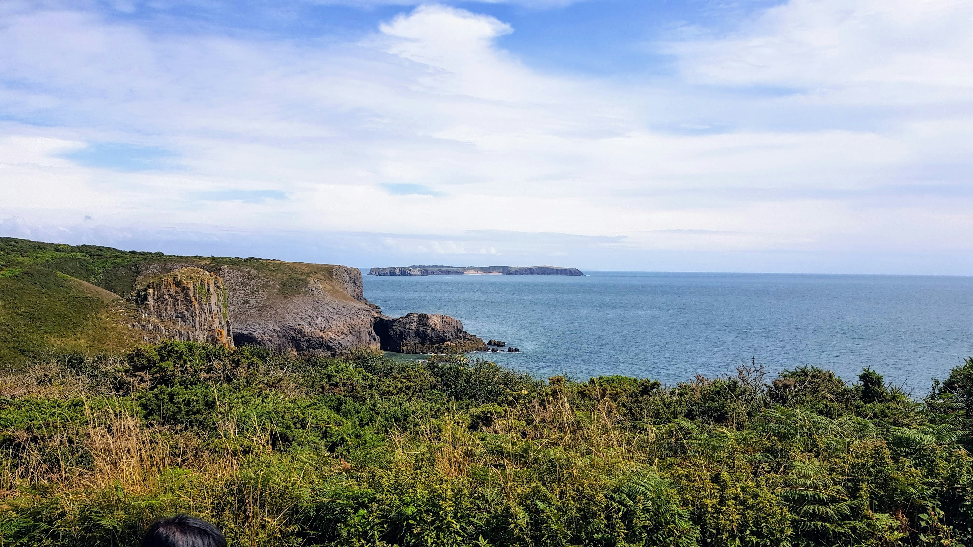 View of Caldey Island in the Distance