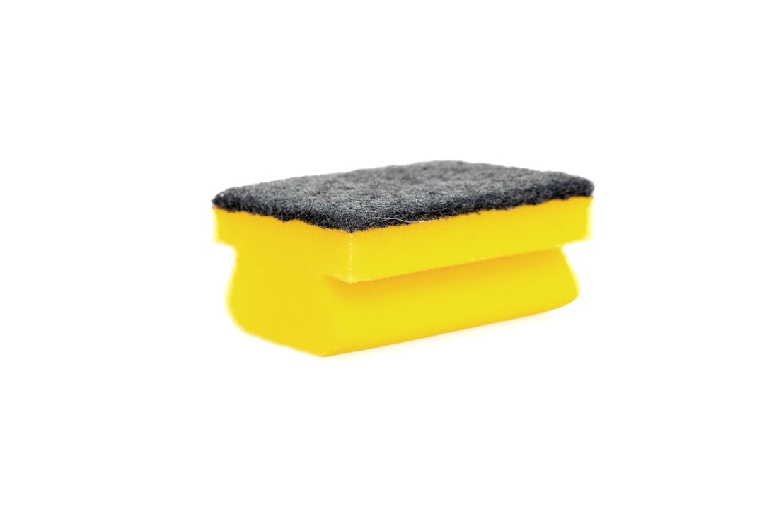 yellow and gray cake on white background