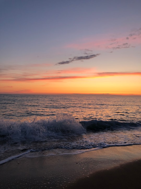 ocean waves crashing on shore during sunset in Sevastopol Russia