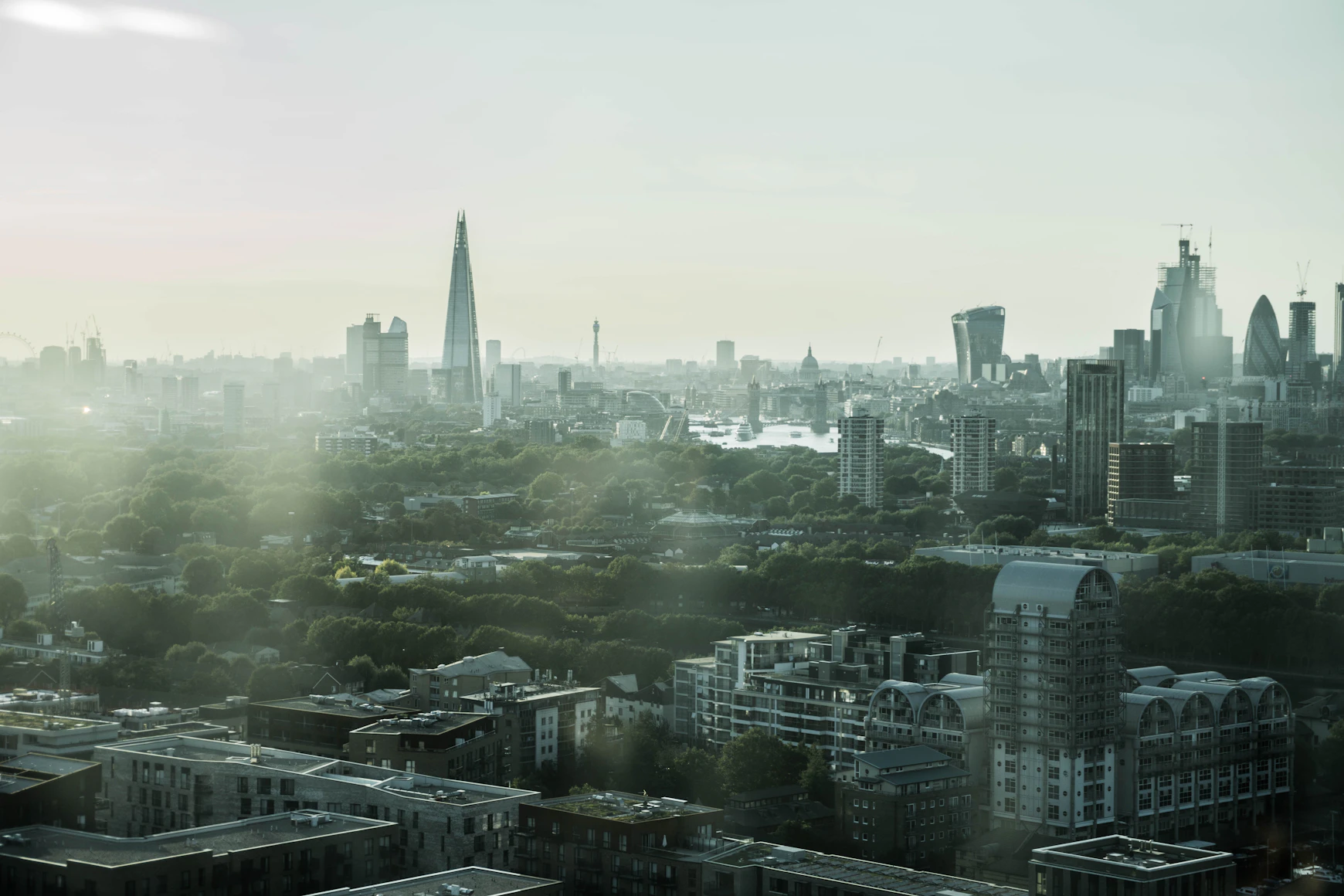 Aerial view of London