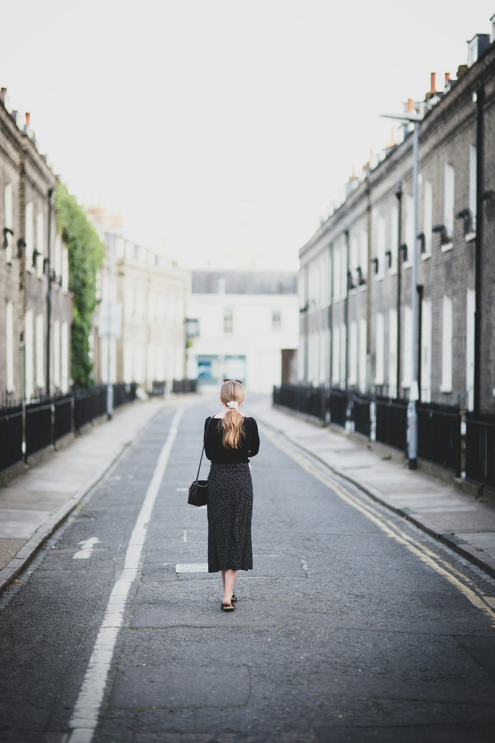 Canon EOS 6D + Sigma 85mm F1.4 EX DG HSM sample photo. Woman in black coat photography