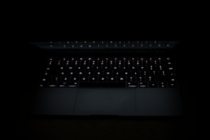 black and silver laptop computer
