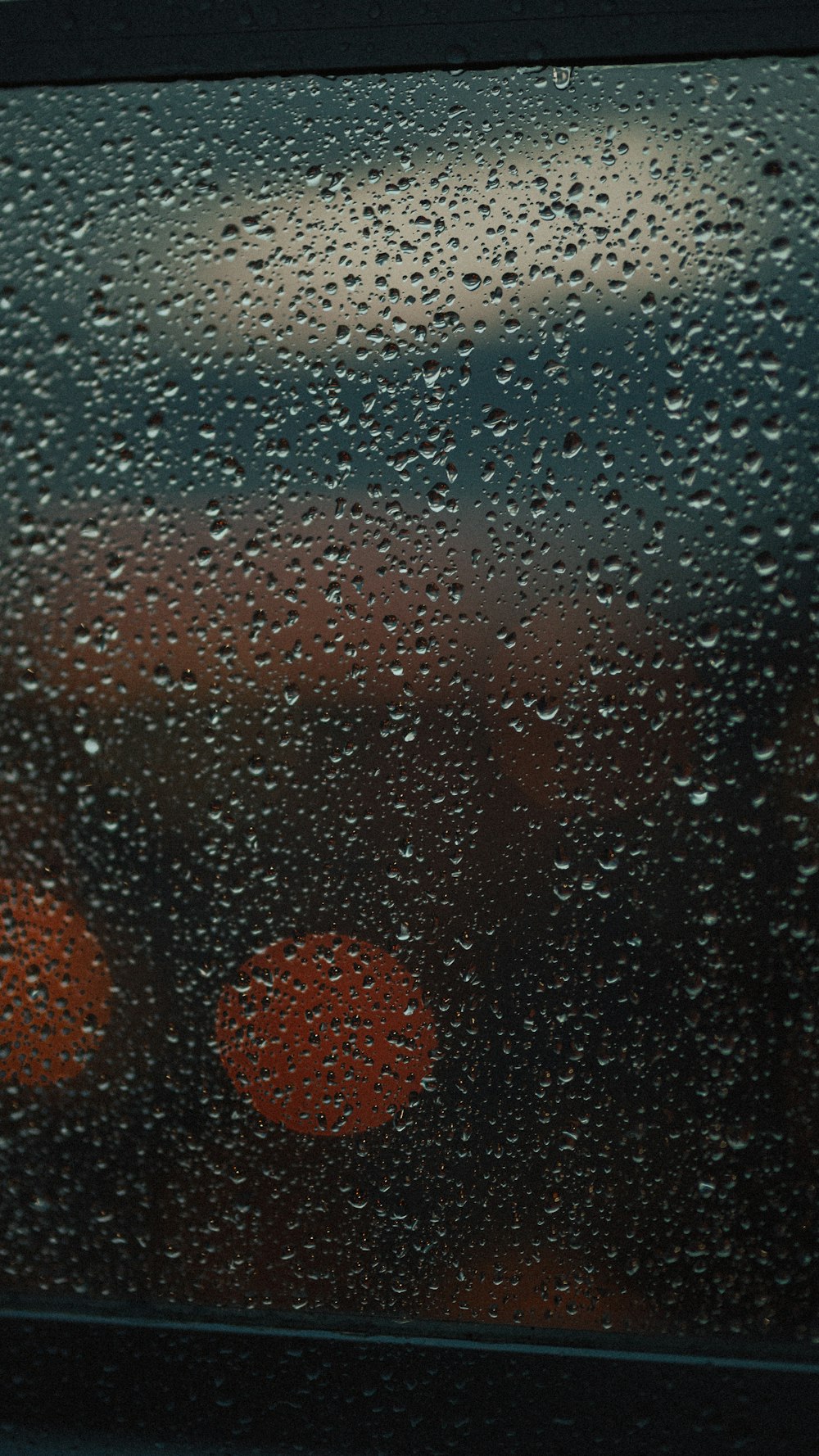 water droplets on glass window