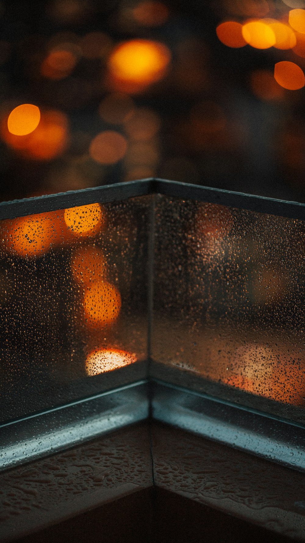 water droplets on clear glass