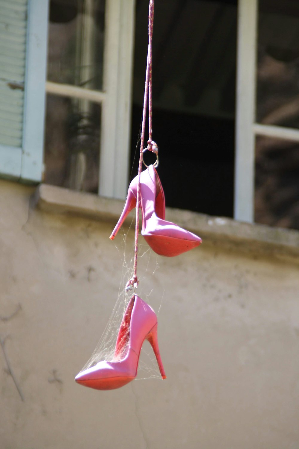 pink and white hanging decor