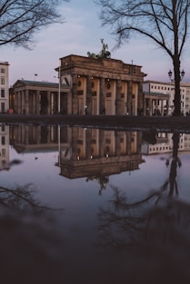 reflection of building on water