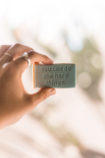 An inspirational therapy quote saying "you can do hard things"