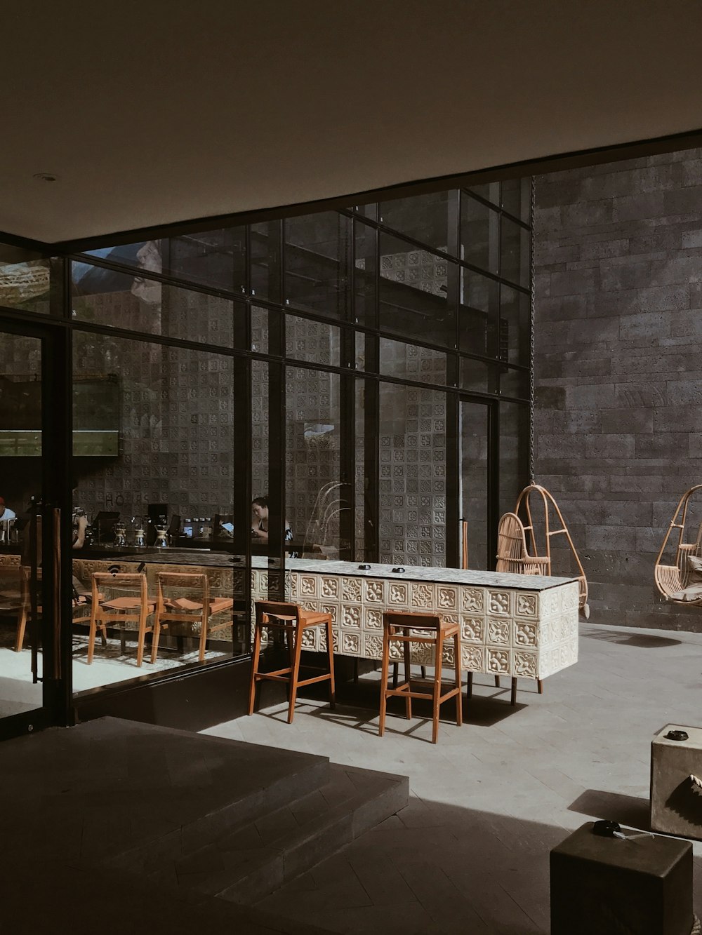 brown wooden table and chairs