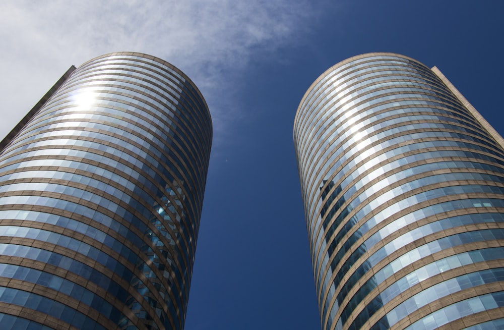 low angle photography of high rise building