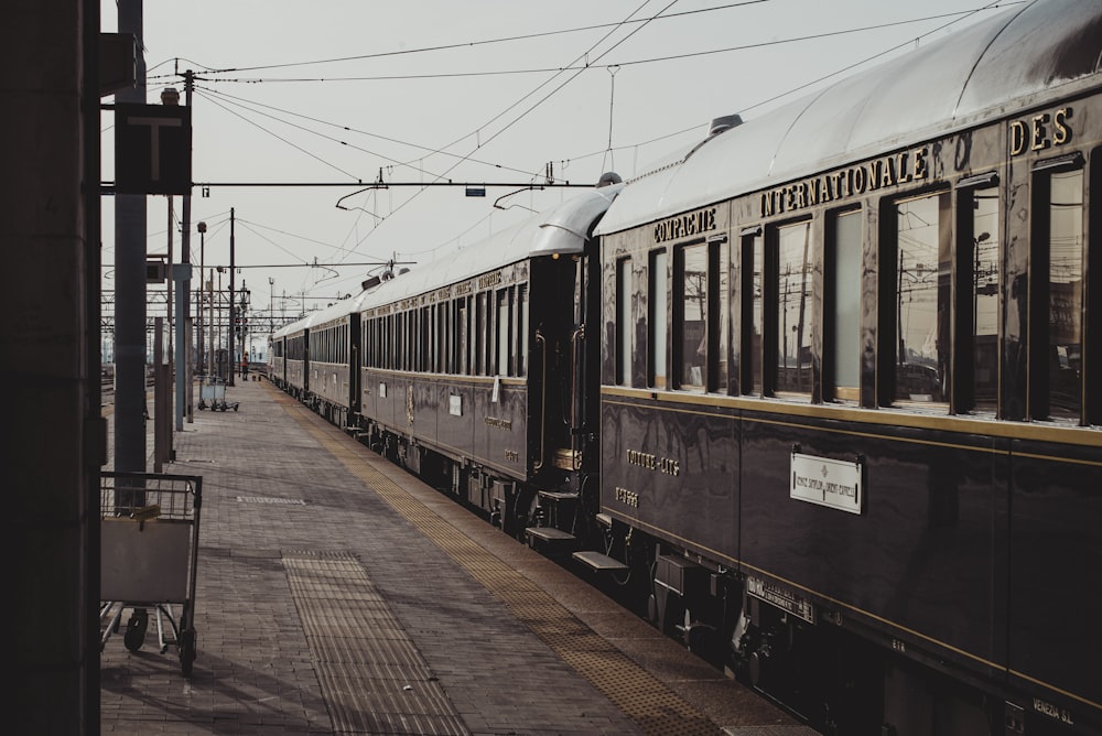 brown and black train on rail