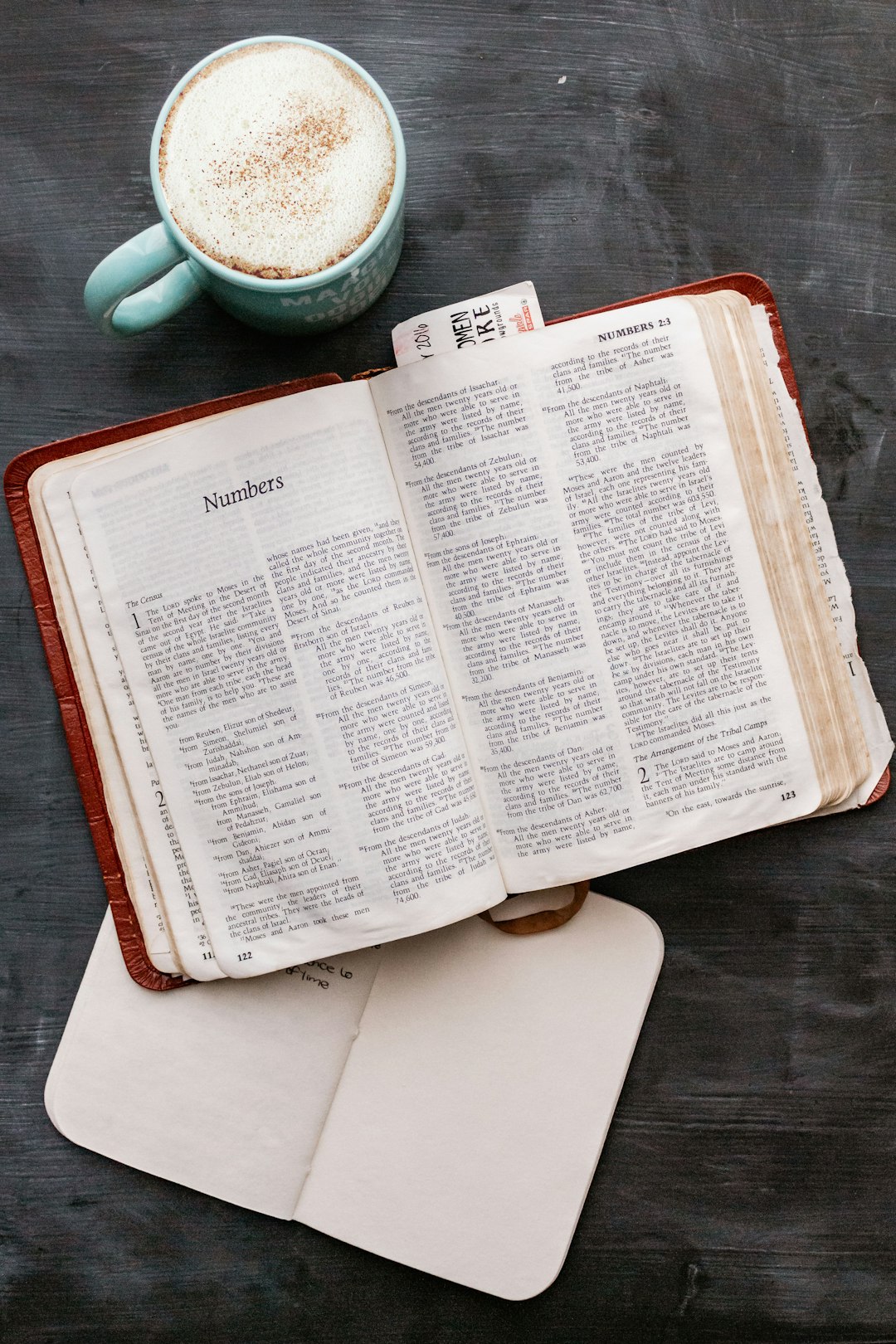 white book page on black table