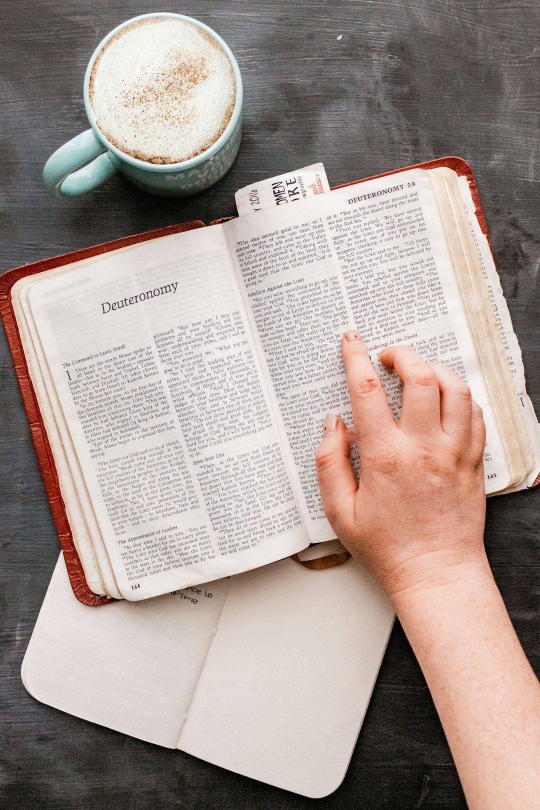 person holding white book page