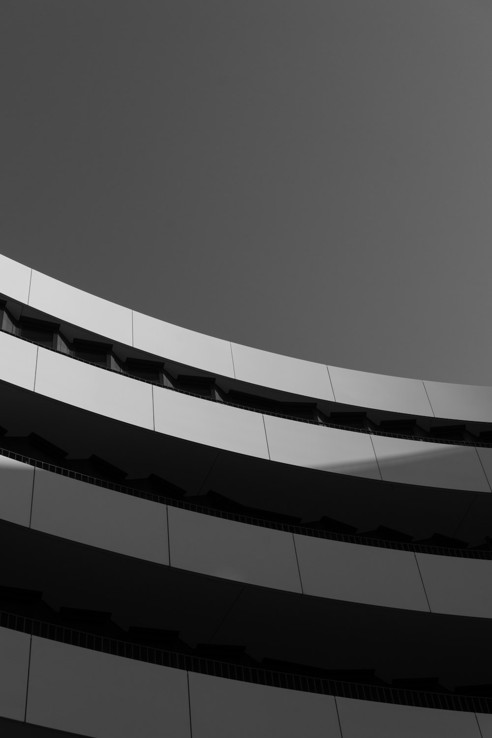 white and black spiral stairs