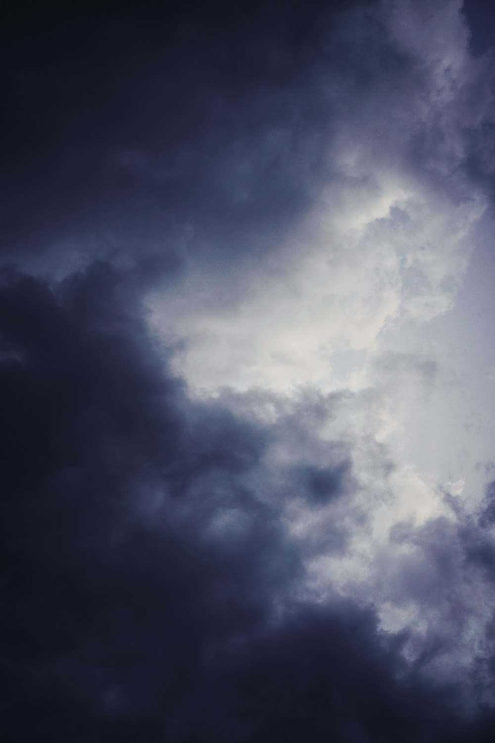 white clouds and blue sky