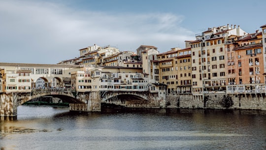 brown concrete building near body of water during daytime in Ponte Vecchio Italy