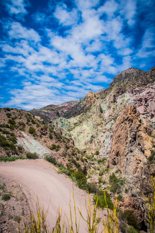 brown and gray rocky mountain under blue sky during daytime in Mendoza Argentina
