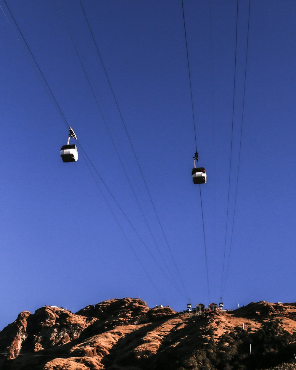 white cable car under blue sky during daytime