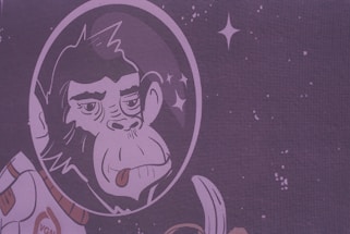 A colorful cartoon monkey with headphones, surrounded by musical notes and vibrant electronic vibes.