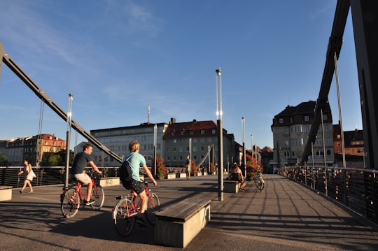 people riding bicycles on bridge during daytime in Bamberg Germany