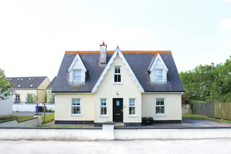 white and brown concrete house