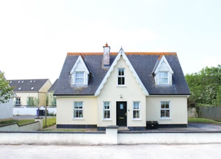 white and brown concrete house