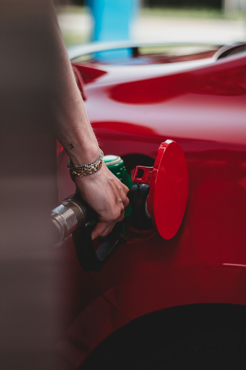 Premium fuel being pumped into a vehicle