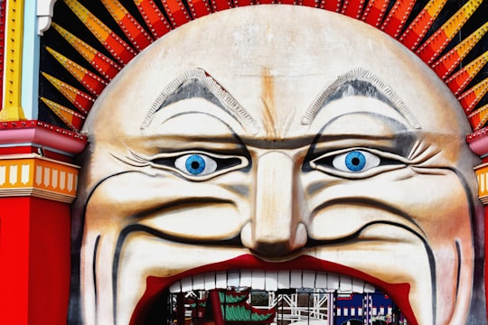 white and brown face mask in Luna Park Australia
