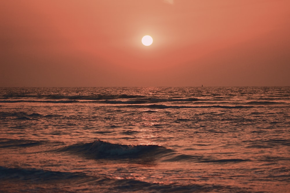 ocean waves during golden hour