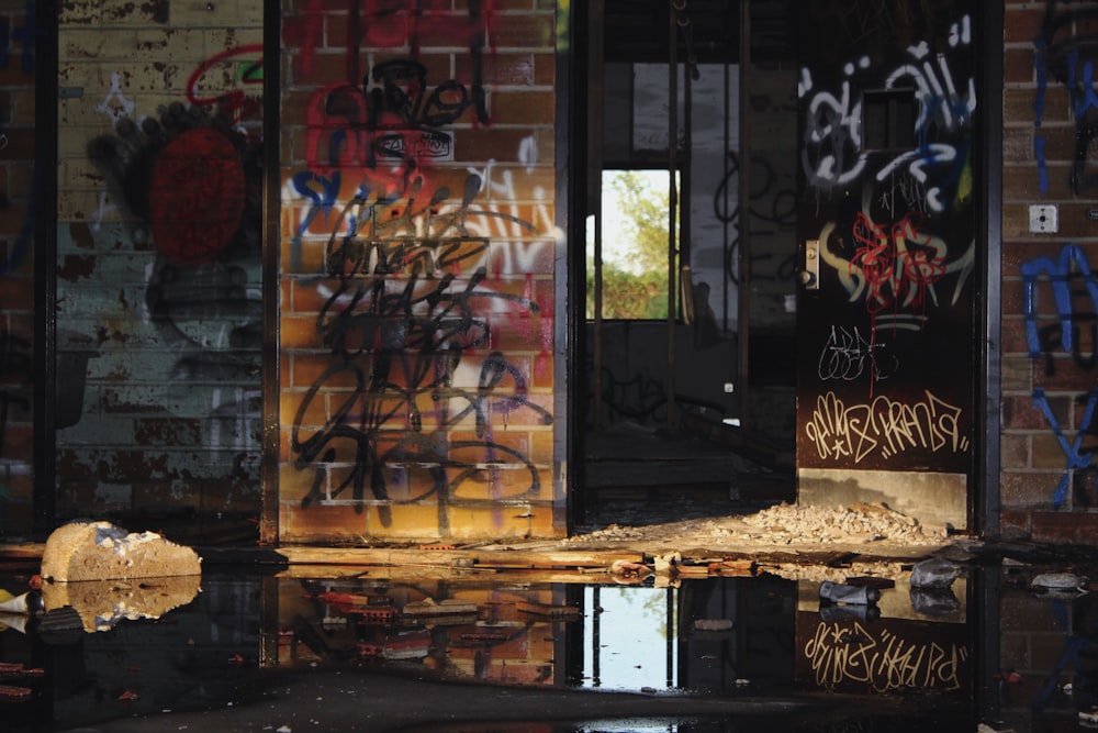 black wooden framed glass window