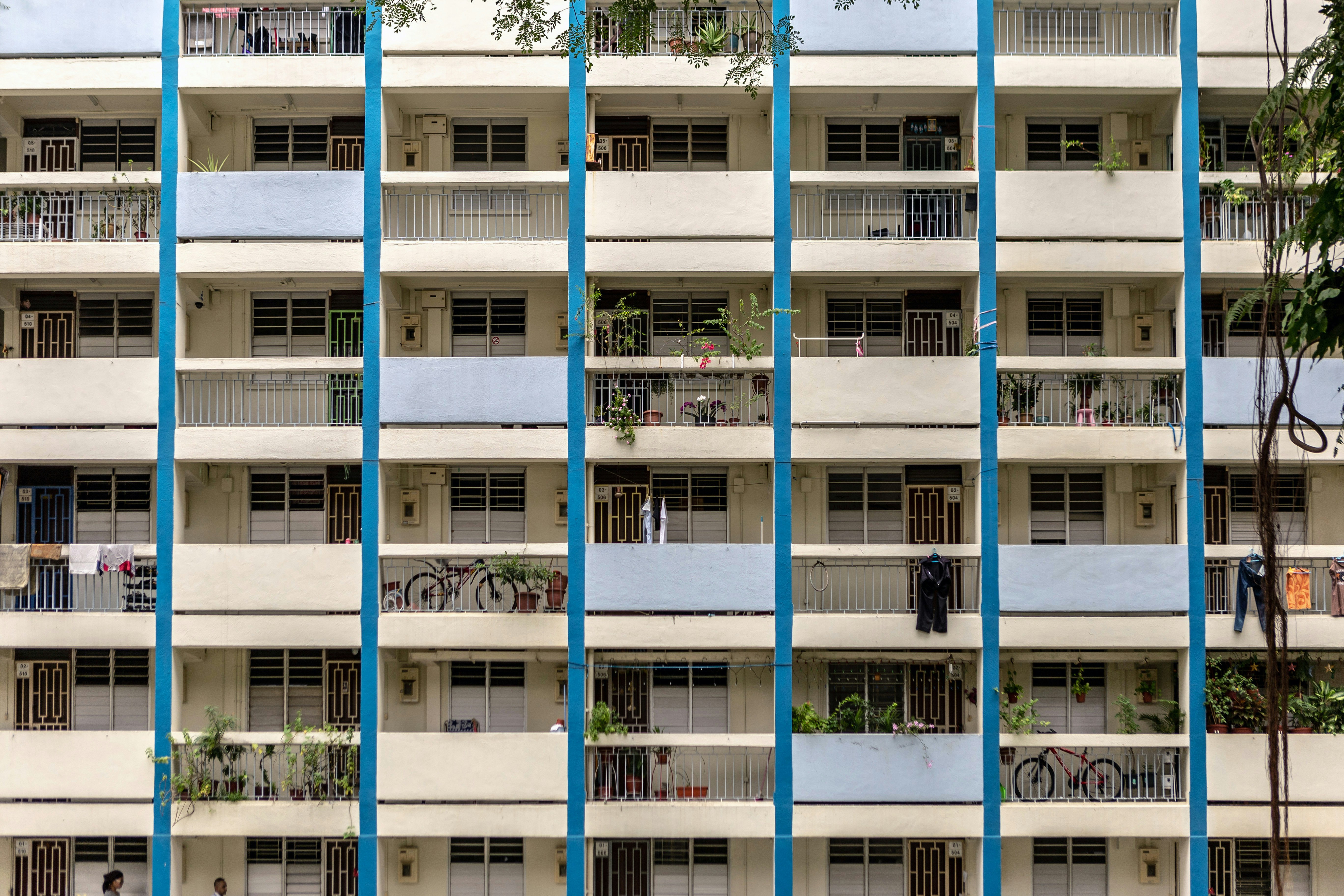 blue and white concrete building during daytime