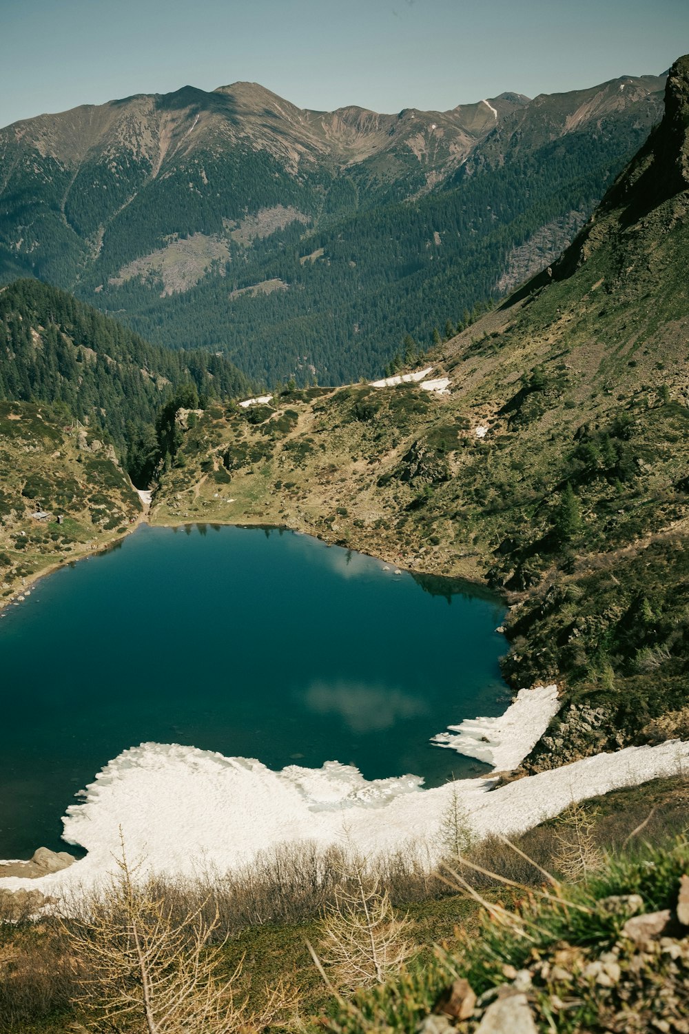 lake in the middle of the forest