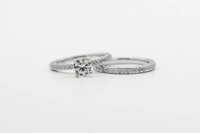 Moonlight Solitaire – silver plated ring