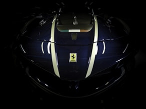 blue and black bmw car
