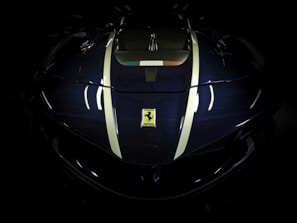 blue and black bmw car