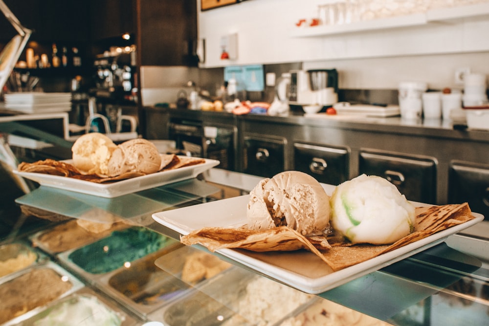 bread on stainless steel tray