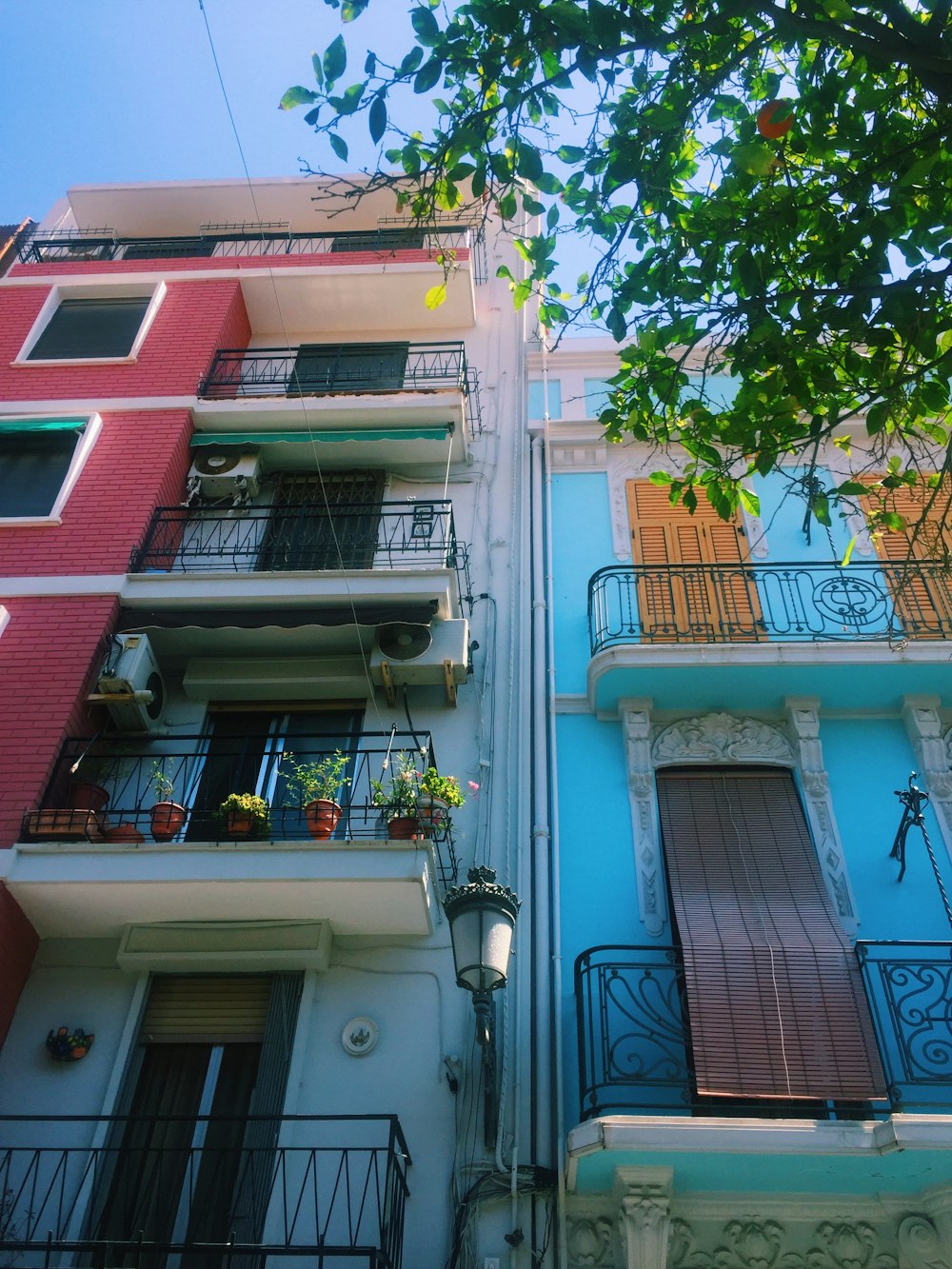 red and white concrete building