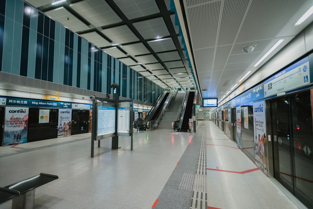 people walking on train station