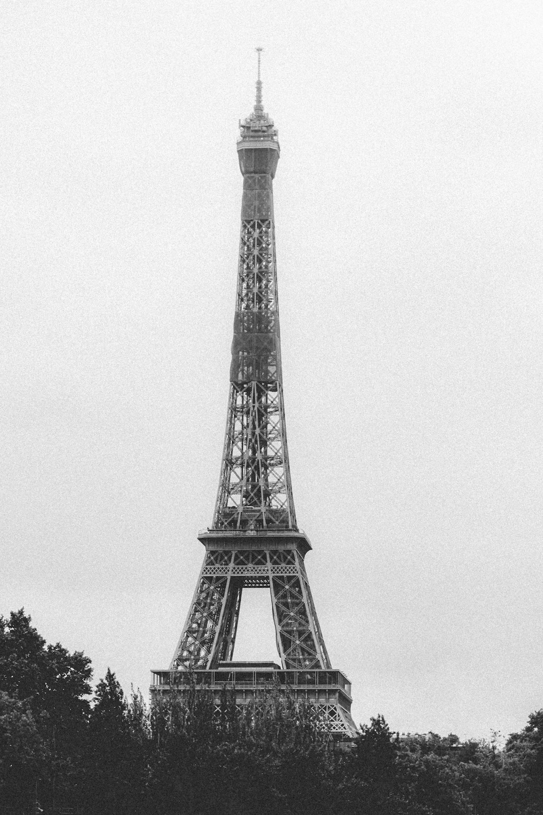 eiffel tower in grayscale photography