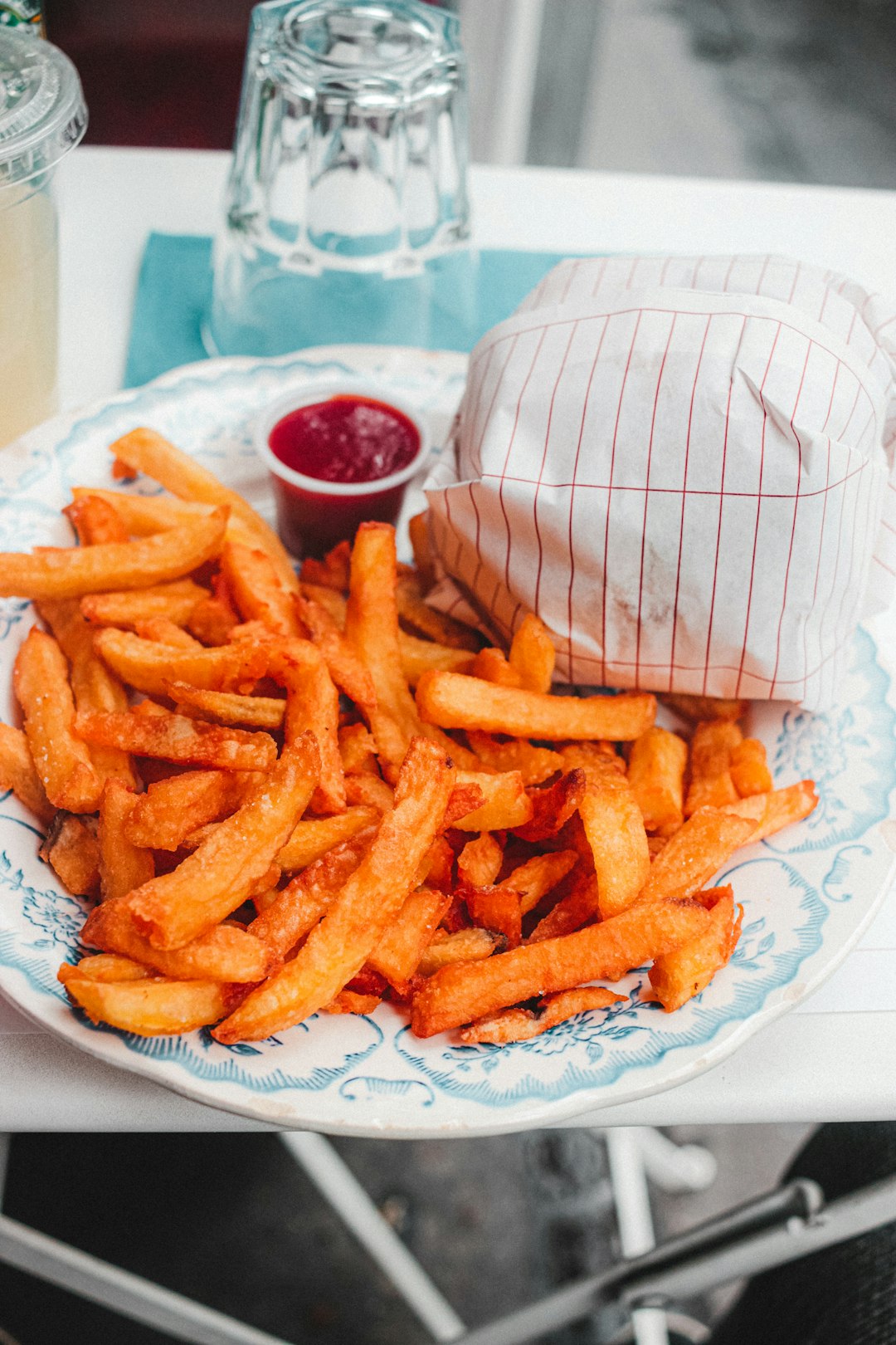 fries on white ceramic plate