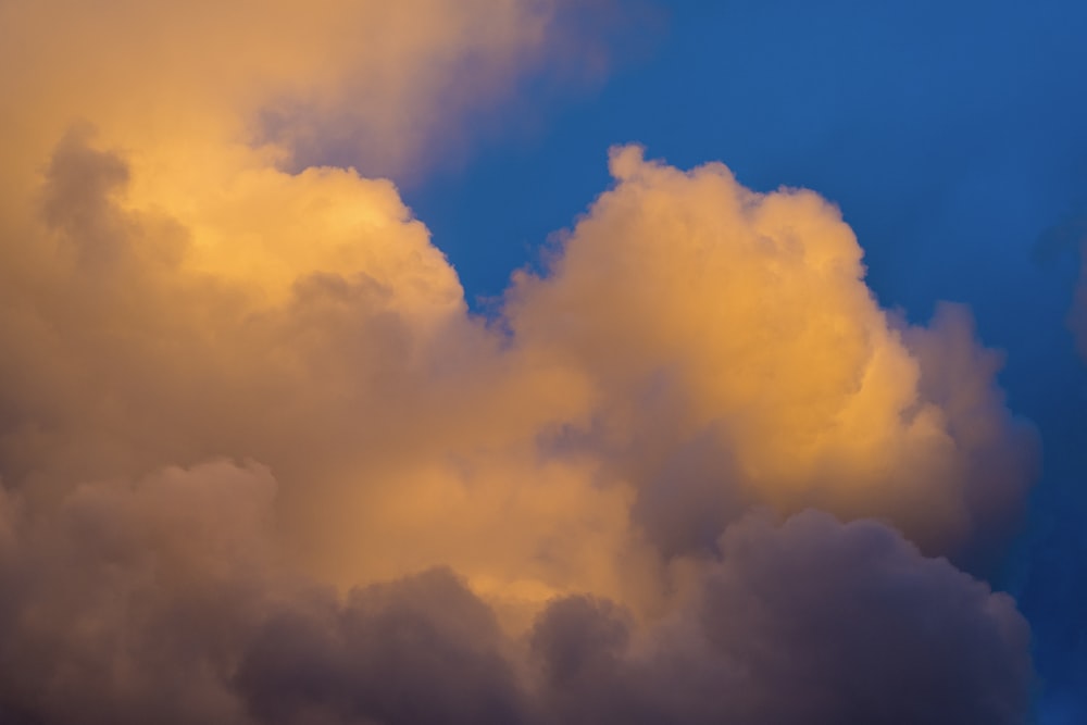 white clouds and blue sky