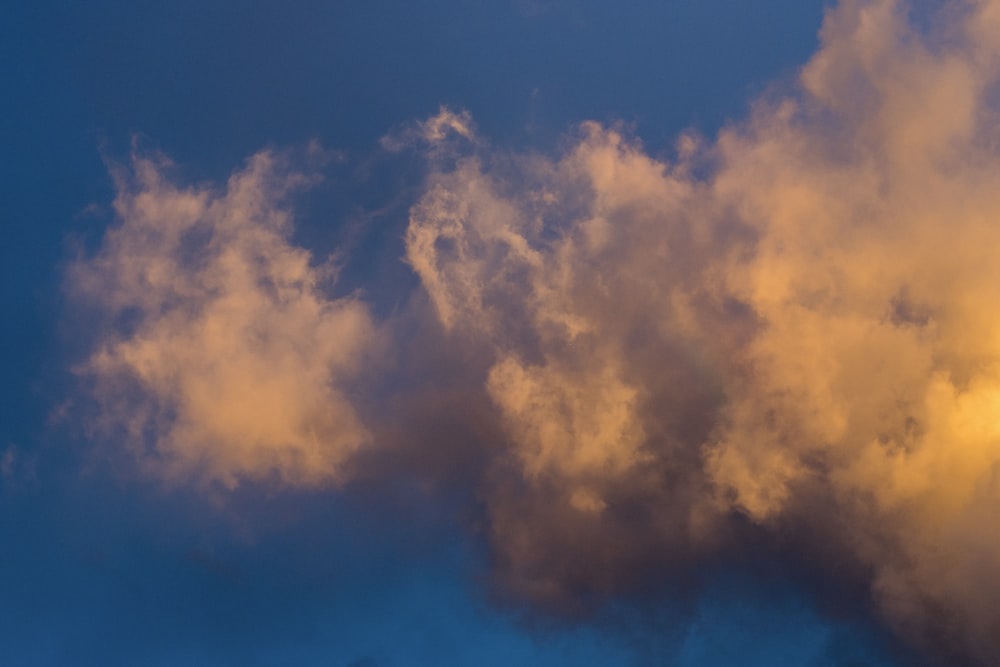 white clouds and blue sky