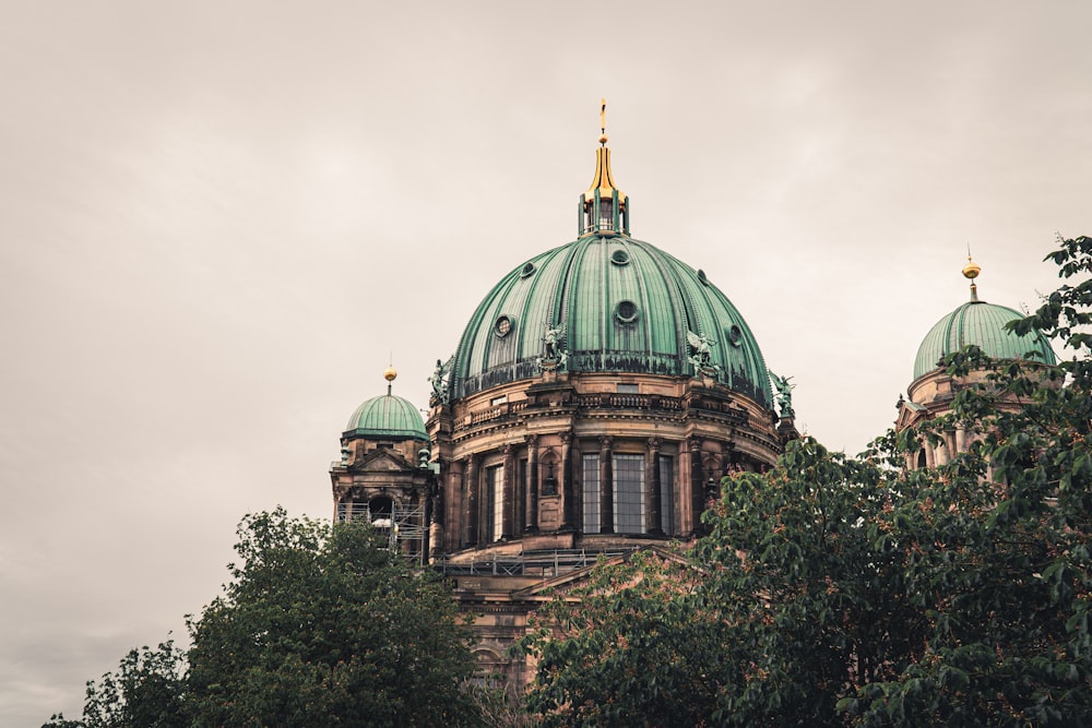 green and brown dome building
