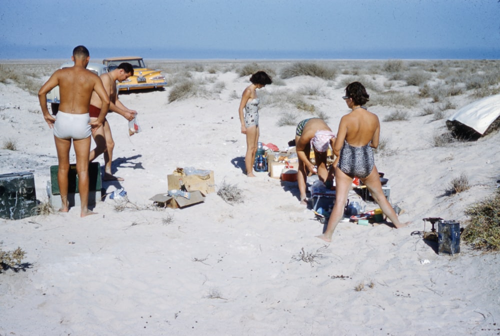 group of people on white sand beach during daytime