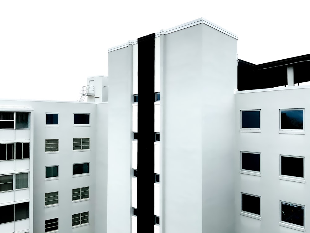 white and black concrete building