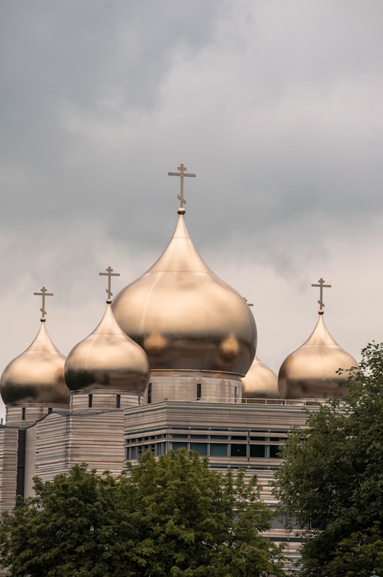 brown and white dome building in Cathedrale Orthodoxe Russe France