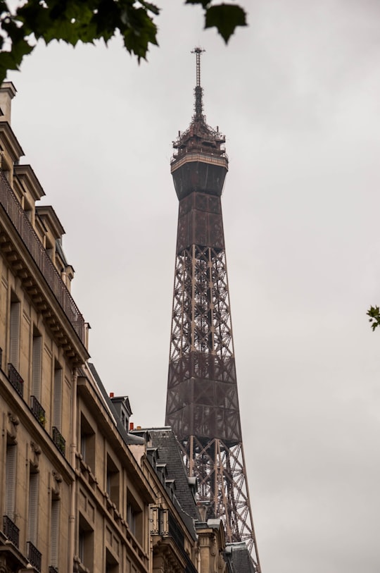 gray concrete building under white sky during daytime in Eiffel Tower France