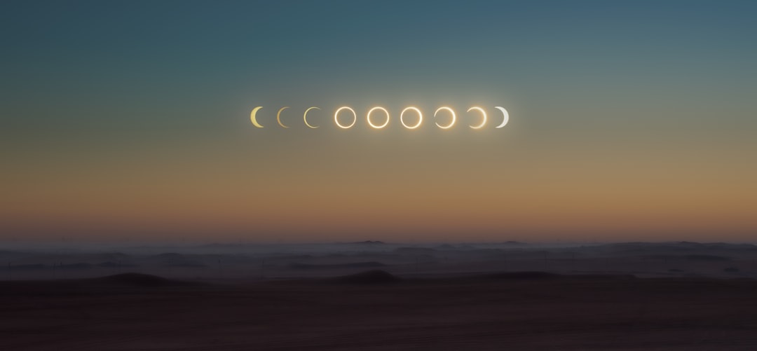 i love you to the moon, The Solar Eclipse on the 26th of December 2019. Composite image of the eclipse phases.