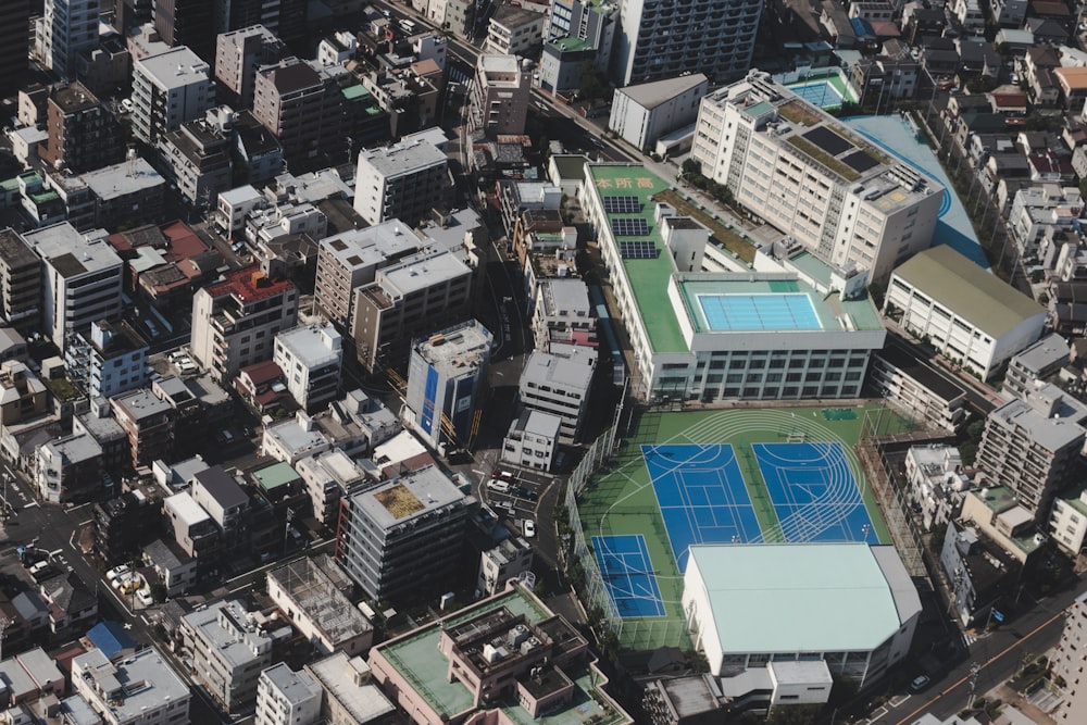 aerial view of city buildings during daytime