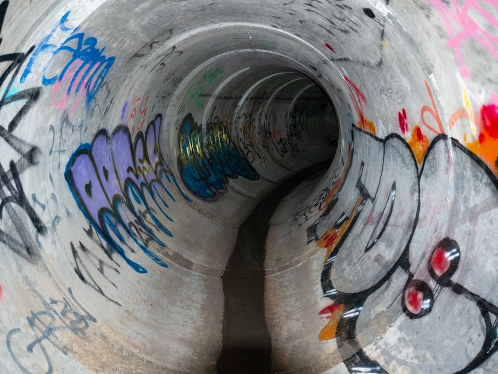 brown and blue tunnel during daytime