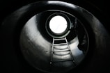 black and gray spiral stairs